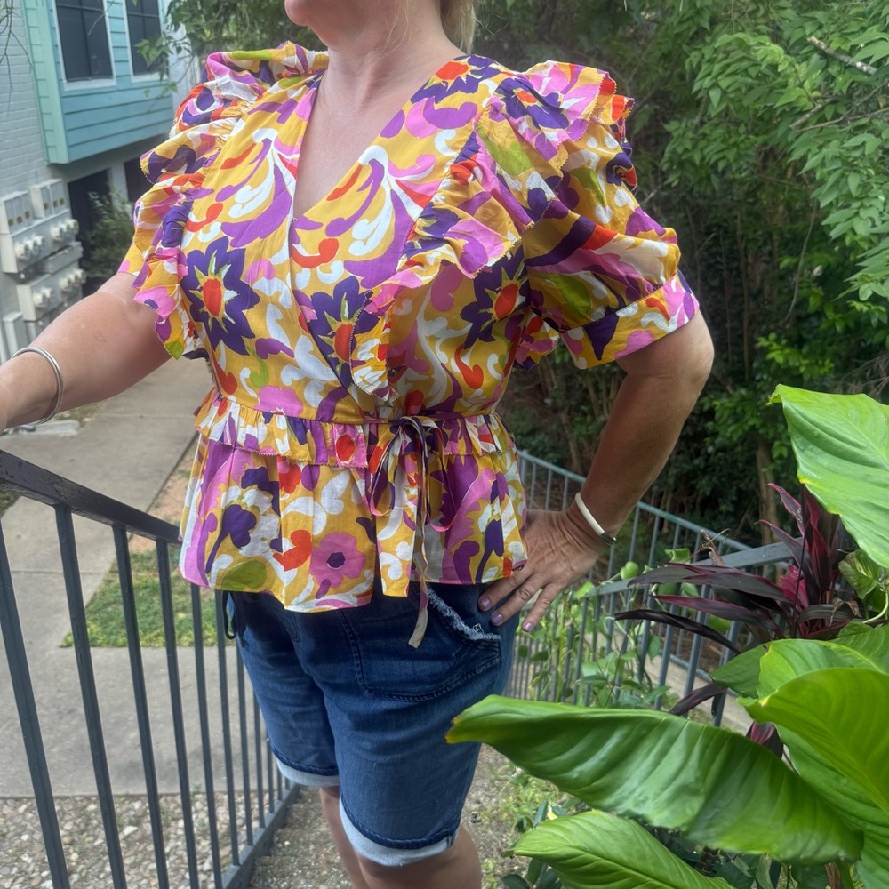 LOFT Multicolor Floral Blouse